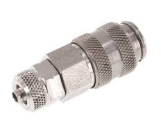 Stainless Steel 316L DN 5 Air Coupling Socket 4x6 mm Union Nut