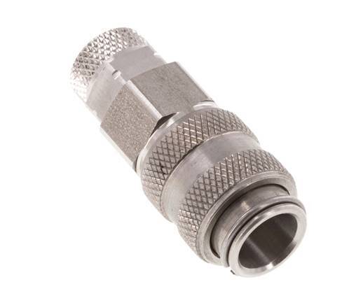 Stainless Steel 316L DN 5 Air Coupling Socket 4x6 mm Union Nut