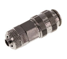 Stainless Steel 316L DN 5 Air Coupling Socket 6x8 mm Union Nut