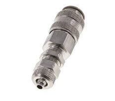 Acero inoxidable 306L DN 5 Acoplamiento de aire Enchufe 4x6 mm Tuerca de unión Pasamuros Cierre doble