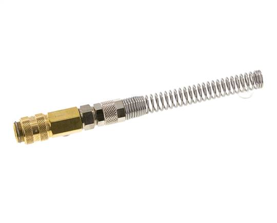 Acoplamiento de aire de latón DN 5 Tuerca de unión de 6x8 mm Giratoria