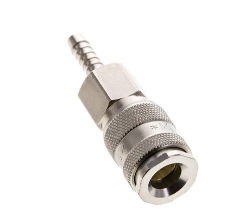 Latón niquelado DN 5,5 (Orion) Racor de acoplamiento de aire Pilar de manguera de 6 mm