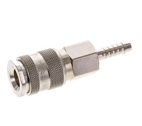 Latón niquelado DN 5,5 (Orion) Racor de acoplamiento de aire Pilar de manguera de 6 mm
