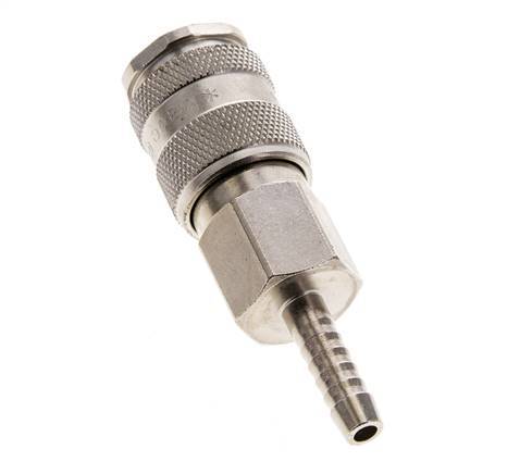 Latón niquelado DN 5,5 (Orion) Racor de acoplamiento de aire Pilar de manguera de 6 mm
