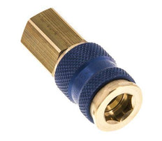 Acoplamiento de aire de latón DN 7.2 (Euro) con codificación azul Toma G 1/4 pulgada hembra