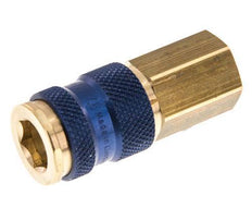 Acoplamiento de aire de latón DN 7.2 (Euro) con codificación azul Toma G 1/4 pulgada hembra