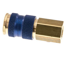 Acoplamiento de aire de latón DN 7.2 (Euro) con codificación azul Toma G 1/4 pulgada hembra