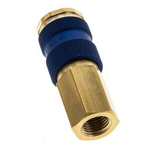 Acoplamiento de aire de latón DN 7.2 (Euro) con codificación azul Toma G 1/4 pulgada hembra