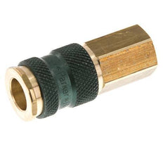 Acoplamiento de aire de latón DN 7.2 (Euro) codificado en verde Enchufe G 1/4 pulgada hembra