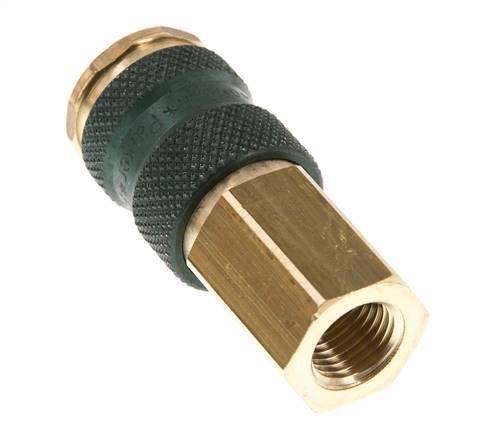 Acoplamiento de aire de latón DN 7.2 (Euro) codificado en verde Enchufe G 1/4 pulgada hembra