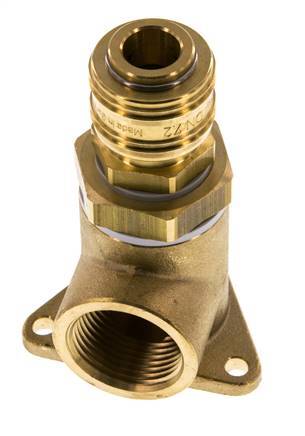 Acoplamiento de aire de latón DN 7.2 (Euro) Enchufe G 3/4 pulgadas hembra para montaje en pared