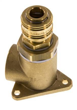 Acoplamiento de aire de latón DN 7.2 (Euro) Enchufe G 3/4 pulgadas hembra para montaje en pared