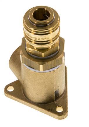 Acoplamiento de aire de latón DN 7.2 (Euro) Enchufe G 3/4 pulgadas hembra para montaje en pared