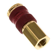 Acoplamiento de aire de latón DN 7.2 (Euro) codificado en rojo Toma G 1/4 pulgada hembra