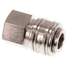 Latón niquelado DN 7.2 (Euro) Enchufe de acoplamiento de aire G 1/4 pulgada Hembra