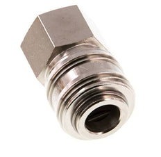 Latón niquelado DN 7.2 (Euro) Enchufe de acoplamiento de aire G 1/4 pulgada Hembra