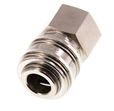 Latón niquelado DN 7.2 (Euro) Enchufe de acoplamiento de aire G 1/4 pulgada Hembra
