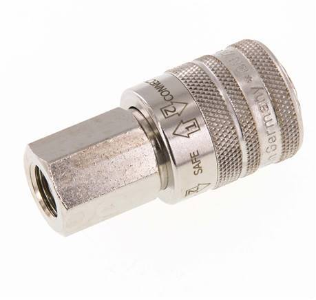 Nickel-plated Brass DN 7.8 Safety Air Coupling Socket G 1/4 inch Female