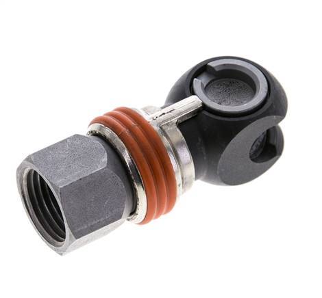 Steel DN 8 Safety Air Coupling Socket G 1/2 inch Female