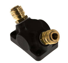 Latón/plástico DN 7,2 (Euro) Acoplamiento de aire Enchufe G 1/2 pulgadas Hembra Montaje en pared 2 vías