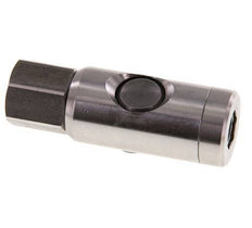 Stainless Steel 316L DN 7.4 Safety Air Coupling Socket With Push Button G 3/8 inch Female