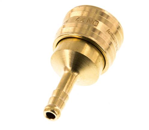 Latón DN 7,2 (Euro) Racor de acoplamiento de aire 6 mm Pilar de manguera Doble cierre