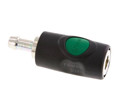 Material compuesto DN 7.4 Enchufe de seguridad de anclaje de aire con botón pulsador Pilar de manguera de 10 mm