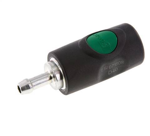 Material compuesto DN 7.4 Enchufe de seguridad de anclaje de aire con botón pulsador Pilar de manguera de 8 mm