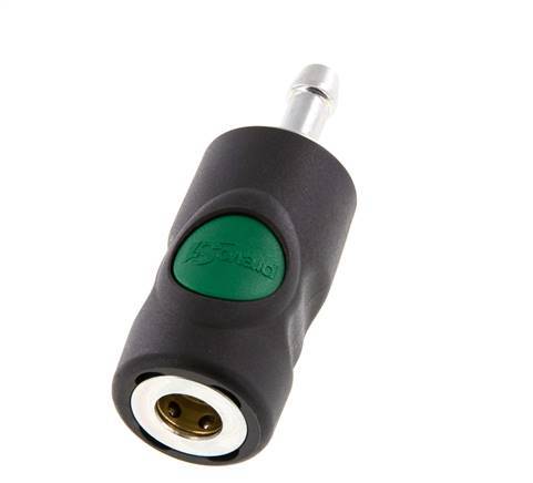 Material compuesto DN 7.4 Enchufe de seguridad de anclaje de aire con botón pulsador Pilar de manguera de 8 mm