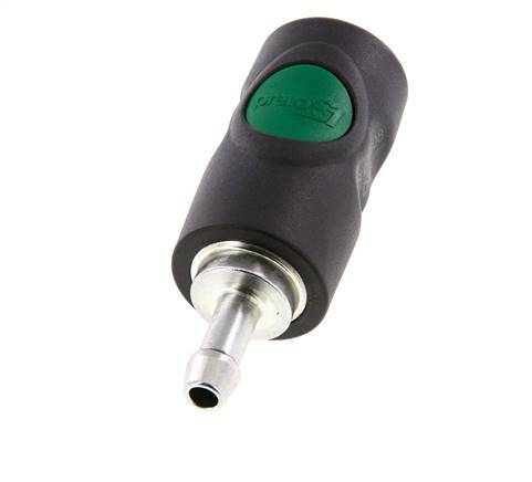 Material compuesto DN 7.4 Enchufe de seguridad de anclaje de aire con botón pulsador Pilar de manguera de 8 mm