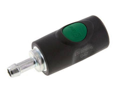 Material compuesto DN 7.4 Racor de seguridad de anclaje en el aire con botón pulsador Pilar para manguera de 9 mm