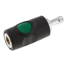 Material compuesto DN 7.4 Racor de seguridad de anclaje en el aire con botón pulsador Pilar para manguera de 9 mm