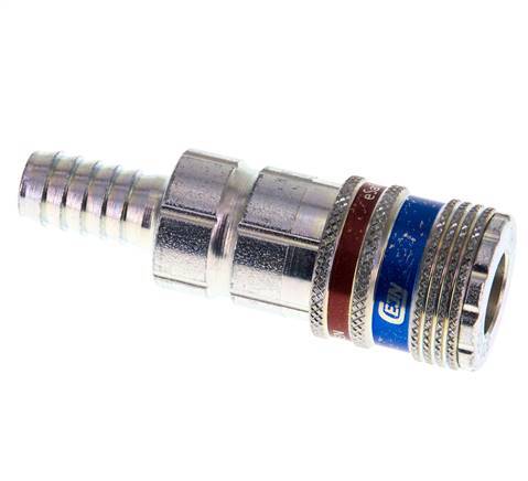 Acero/latón DN 7.6 (7.2 Euro) Enchufe de seguridad para aire comprimido Pilar para manguera de 10 mm