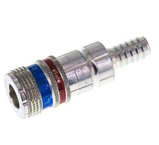 Acero/latón DN 7.6 (7.2 Euro) Enchufe de seguridad para aire comprimido Pilar para manguera de 10 mm