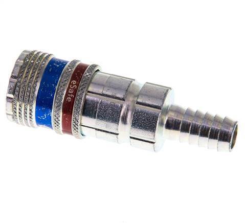 Acero/latón DN 7.6 (7.2 Euro) Enchufe de seguridad para aire comprimido Pilar para manguera de 10 mm