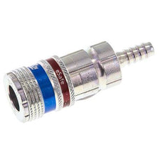 Acero/latón DN 7.6 (7.2 Euro) Enchufe de seguridad para aire comprimido Pilar para manguera de 6 mm