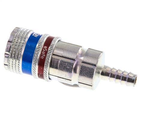 Acero/latón DN 7.6 (7.2 Euro) Enchufe de seguridad para aire comprimido Pilar para manguera de 6 mm