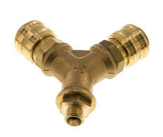 Brass DN 7.2 (Euro) Air Coupling Socket G 1/4 inch Male Wall-Mount 2-way