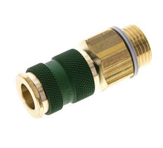 Brass DN 7.2 (Euro) Green-Coded Air Coupling Socket G 1/2 inch Male