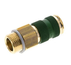 Brass DN 7.2 (Euro) Green-Coded Air Coupling Socket G 1/2 inch Male