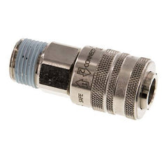 Latón niquelado DN 7.8 Racor de seguridad para acoplamiento de aire R 1/2 pulgada Macho