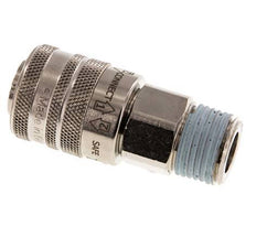 Latón niquelado DN 7.8 Racor de seguridad para acoplamiento de aire R 1/2 pulgada Macho