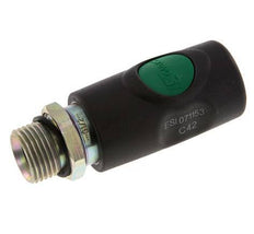 Composite material DN 7.4 Safety Air Coupling Socket with Push Button G 1/2 inch Male