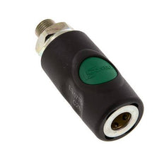 Composite material DN 7.4 Safety Air Coupling Socket with Push Button G 1/4 inch Male