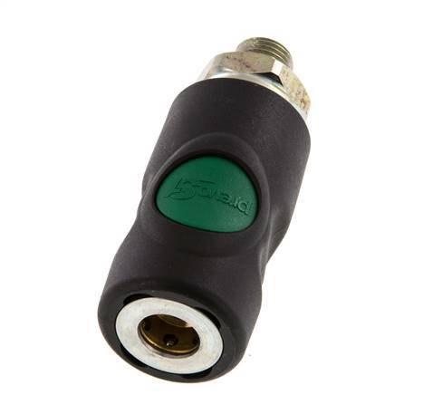 Composite material DN 7.4 Safety Air Coupling Socket with Push Button G 1/4 inch Male