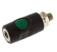Composite material DN 7.4 Safety Air Coupling Socket with Push Button G 1/4 inch Male