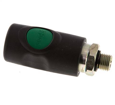 Composite material DN 7.4 Safety Air Coupling Socket with Push Button G 1/4 inch Male