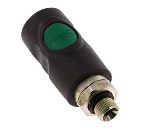 Composite material DN 7.4 Safety Air Coupling Socket with Push Button G 1/4 inch Male