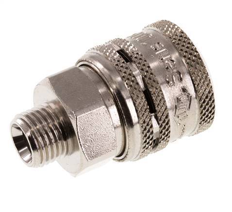 Acero DN 7.2 (Euro) Acoplamiento de aire de seguridad Enchufe G 1/4 pulgada Macho