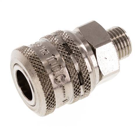 Acero DN 7.2 (Euro) Acoplamiento de aire de seguridad Enchufe G 1/4 pulgada Macho